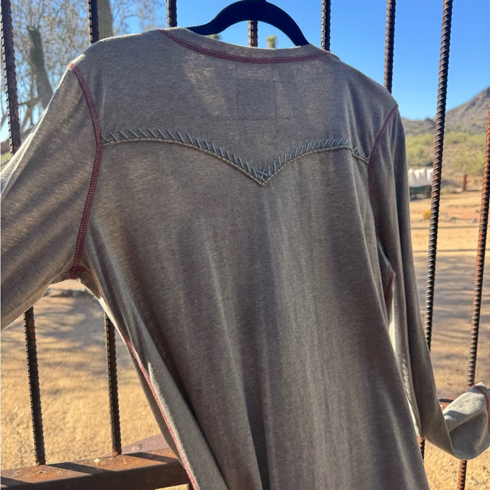 Double D Ranch Heather Gray Long Sleeve Top - Picture 4 of 4